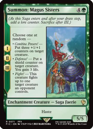 Summon: Magus Sisters (Surge Foil) (FIC-071) [Commander: FINAL FANTASY] Foil