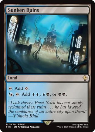 Sunken Ruins (Surge Foil) (FIC-430) [Commander: FINAL FANTASY] Foil