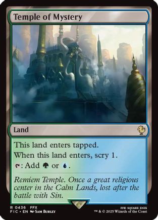 Temple of Mystery (Surge Foil) (FIC-436) [Commander: FINAL FANTASY] Foil