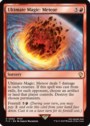 Ultimate Magic: Meteor (Surge Foil) (FIC-062) [Commander: FINAL FANTASY] Foil