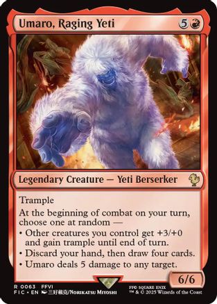 Umaro, Raging Yeti (Surge Foil) (FIC-063) [Commander: FINAL FANTASY] Foil