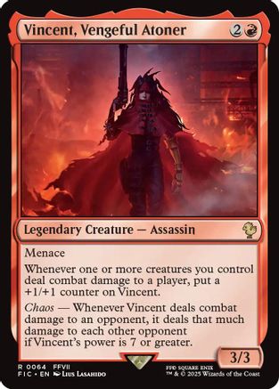 Vincent, Vengeful Atoner (Surge Foil) (FIC-064) [Commander: FINAL FANTASY] Foil