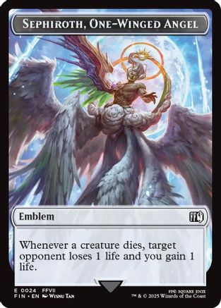 Emblem - Sephiroth, One-Winged Angel // Robot Warrior Double-Sided Token (FIN-24 // 12) [FINAL FANTASY]