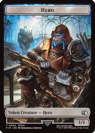 Hero (0004) // Food Double-Sided Token (FIN-4 // 22) [FINAL FANTASY] Foil