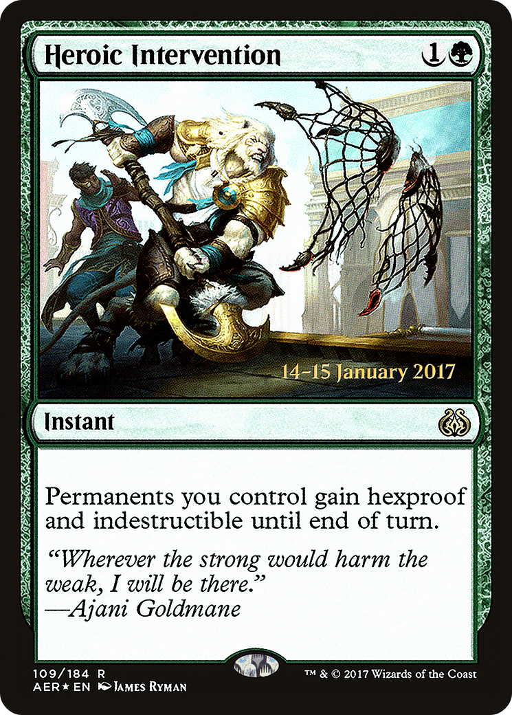 Heroic Intervention (AER) (PRE-109S) [Aether Revolt Promos] Foil