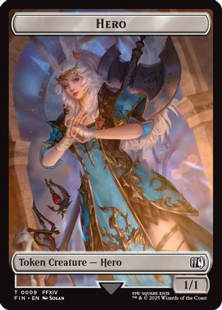 Hero (0009) // Bird (0017) Double-Sided Token (FIN-9 // 17) [FINAL FANTASY]
