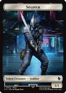 Soldier // Rebel Double-Sided Token (Surge Foil) (FIC-2 // 7) [Commander: FINAL FANTASY] Foil