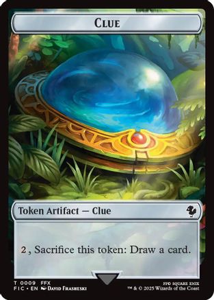 Clue // Treasure Double-Sided Token (FIC-9 // 23) [Commander: FINAL FANTASY]