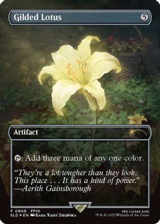 Gilded Lotus (Rainbow Foil) (909) (SLD-909) [Secret Lair Drop Series] Foil