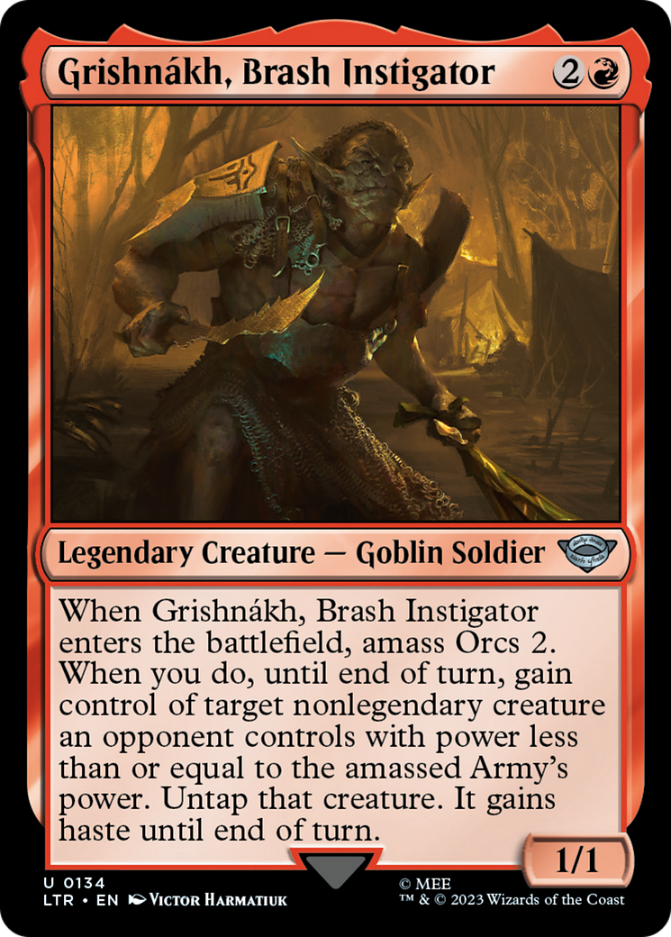 Grishnákh, Brash Instigator (LTR-134) [The Lord of the Rings: Tales of Middle-earth] Foil