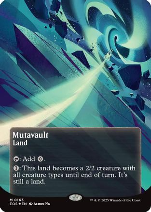 Mutavault (0163) (Borderless) (Galaxy Foil) (EOS-163) [Edge of Eternities: Stellar Sights] Foil