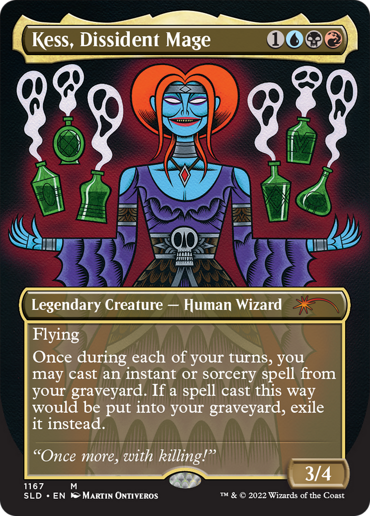 Kess, Dissident Mage (SLD-1167) [Secret Lair Drop] (Borderless)