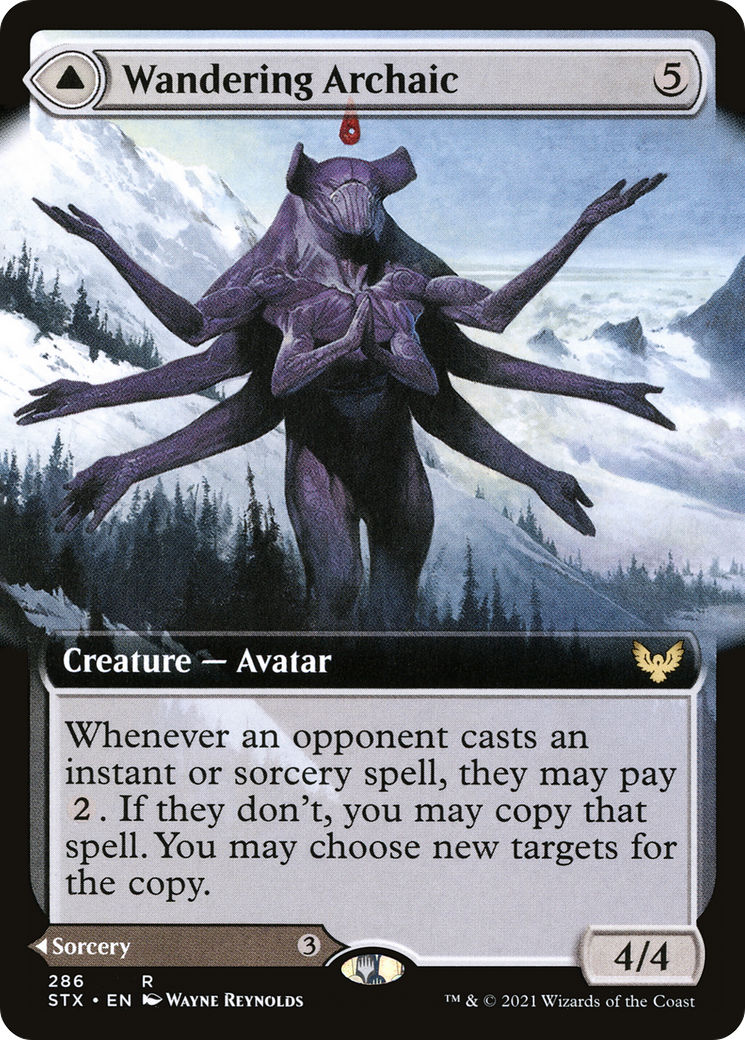 Wandering Archaic (Extended Art) (STX-286) [Strixhaven: School of Mages]