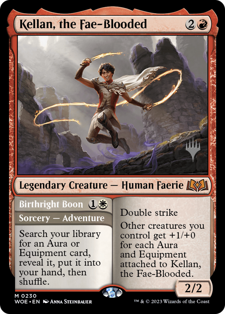 Kellan, the Fae-Blooded // Birthright Boon (PPWOE-230P) [Wilds of Eldraine Promos] Foil