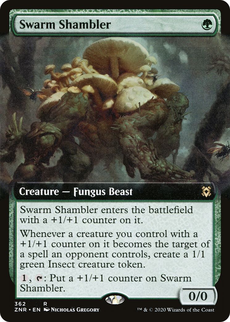 Swarm Shambler (Extended Art) (ZNR-362) [Zendikar Rising]