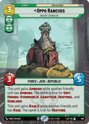 Oppo Rancisis - Ancient Councilor (Hyperspace) (369) [Legends of the Force]