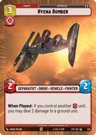 Hyena Bomber (Hyperspace) (422) [Legends of the Force]