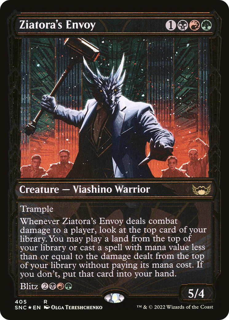 Ziatora's Envoy (Gilded Foil) (SNC-405) (Showcase) [Streets of New Capenna] Foil