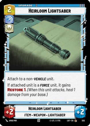 Heirloom Lightsaber (Foil) (555) [Legends of the Force] Foil