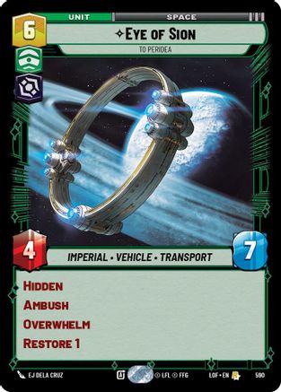 Eye of Sion - To Peridea (Foil) (590) [Legends of the Force] Foil