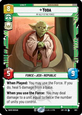 Yoda - My Ally is the Force (Foil) (603) [Legends of the Force] Foil