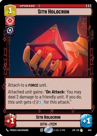 Sith Holocron (Foil) (640) [Legends of the Force] Foil