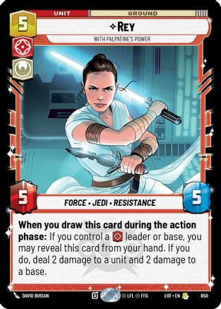 Rey - With Palpatine's Power (Foil) (650) [Legends of the Force] Foil