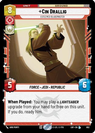 Cin Drallig - Esteemed Blademaster (Foil) (652) [Legends of the Force] Foil