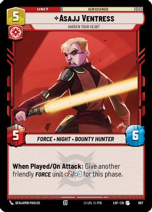 Asajj Ventress - Harden Your Heart (Foil) (667) [Legends of the Force] Foil