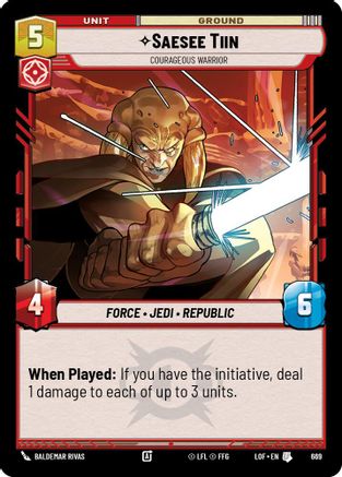 Saesee Tiin - Courageous Warrior (Foil) (669) [Legends of the Force] Foil