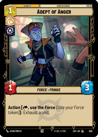Adept of Anger (Foil) (680) [Legends of the Force] Foil