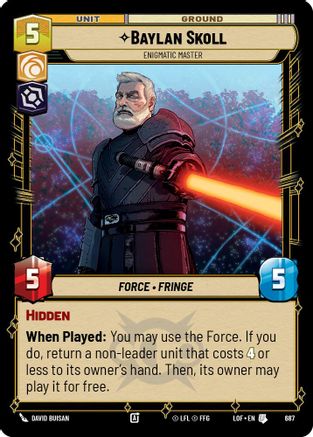 Baylan Skoll - Enigmatic Master (Foil) (687) [Legends of the Force] Foil