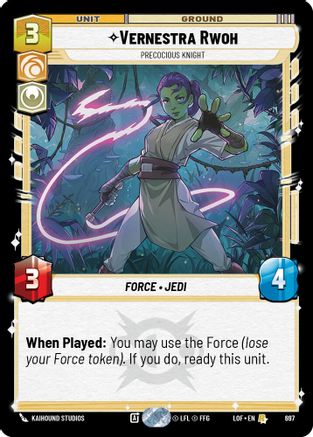 Vernestra Rwoh - Precocious Knight (Foil) (697) [Legends of the Force] Foil