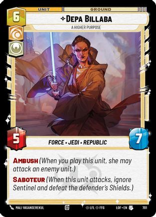 Depa Billaba - A Higher Purpose (Foil) (701) [Legends of the Force] Foil