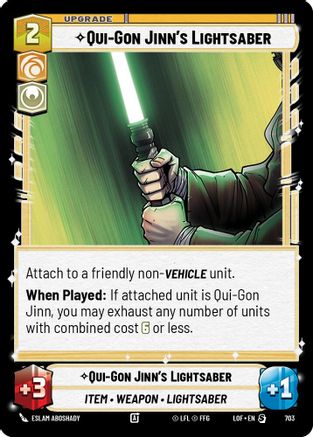 Qui-Gon Jinn's Lightsaber (Foil) (703) [Legends of the Force] Foil