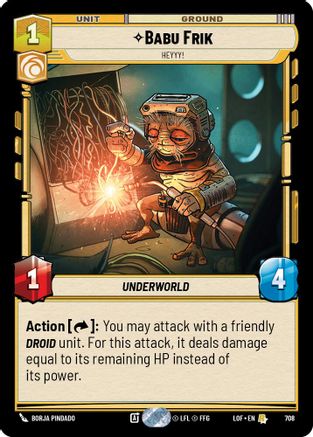 Babu Frik - Heyyy! (Foil) (708) [Legends of the Force] Foil