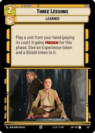 Three Lessons (Foil) (727) [Legends of the Force] Foil