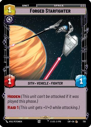 Forged Starfighter (Foil) (730) [Legends of the Force] Foil