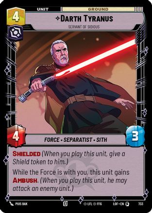 Darth Tyranus - Servant of Sidious (Foil) (733) [Legends of the Force] Foil