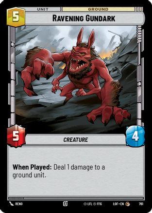 Ravening Gundark (Foil) (761) [Legends of the Force] Foil