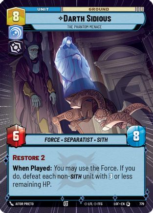 Darth Sidious - The Phantom Menace (Hyperspace Foil) (779) [Legends of the Force] Foil