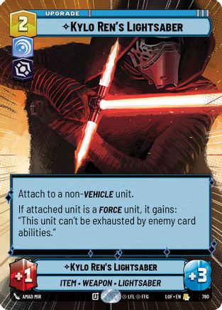 Kylo Ren's Lightsaber (Hyperspace Foil) (780) [Legends of the Force] Foil