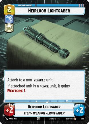 Heirloom Lightsaber (Hyperspace Foil) (793) [Legends of the Force] Foil