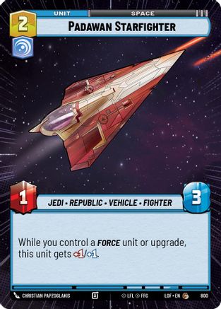 Padawan Starfighter (Hyperspace Foil) (800) [Legends of the Force] Foil