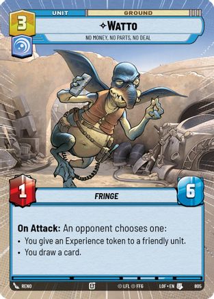 Watto - No Money, No Parts, No Deal (Hyperspace Foil) (805) [Legends of the Force] Foil