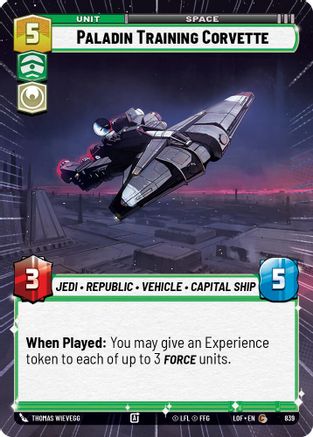 Paladin Training Corvette (Hyperspace Foil) (839) [Legends of the Force] Foil