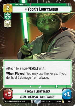 Yoda's Lightsaber (Hyperspace Foil) (842) [Legends of the Force] Foil