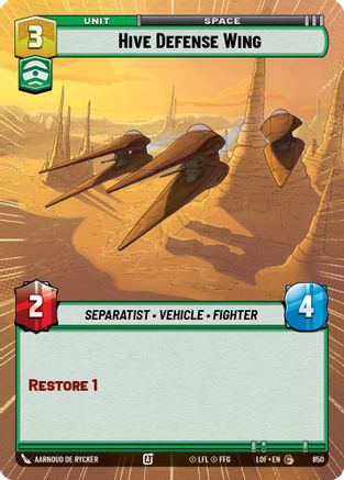 Hive Defense Wing (Hyperspace Foil) (850) [Legends of the Force] Foil