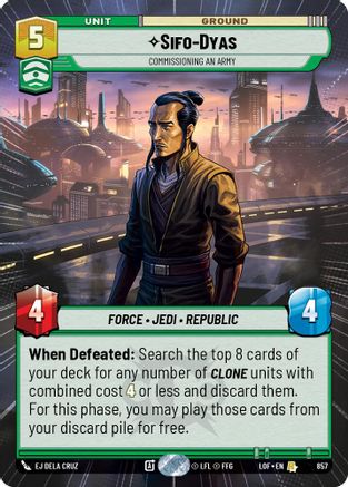 Sifo-Dyas - Commissioning An Army (Hyperspace Foil) (857) [Legends of the Force] Foil