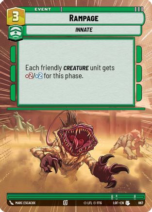 Rampage (Hyperspace Foil) (867) [Legends of the Force] Foil